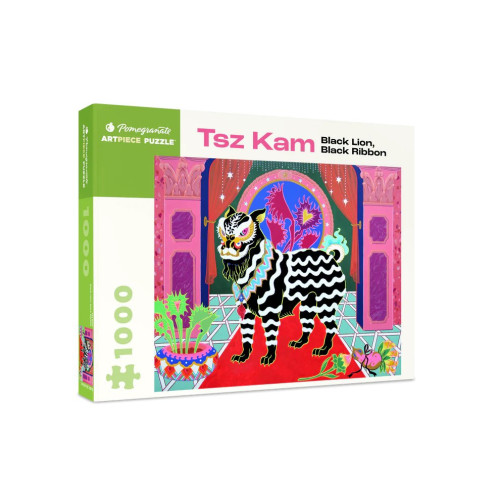 Pomegranate Europe Ltd Tsz Kam: Black Lion, Black Ribbon 1000-Piece Jigsaw Puzzle