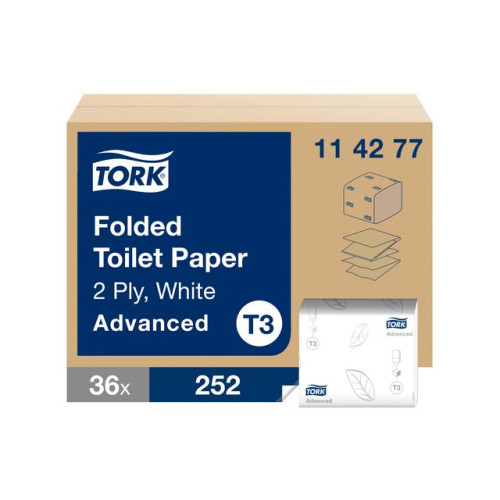 TORK Toalettpapper TORK Adv T3 2-lag 252/fp