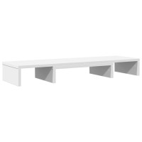 Produktbild för Skärmställ justerbart 80x24x10,5 cm konstruerat trä vit