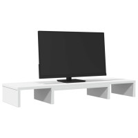 Produktbild för Skärmställ justerbart 80x24x10,5 cm konstruerat trä vit