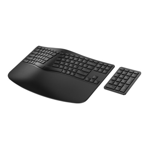 Hewlett-Packard HP 960 - sats med tangentbord och tangentsats - kompakt storlek, 2-zonslayout, separat knappsats, lågprofilstangenter, flera enheter - svart Inmatningsenhet