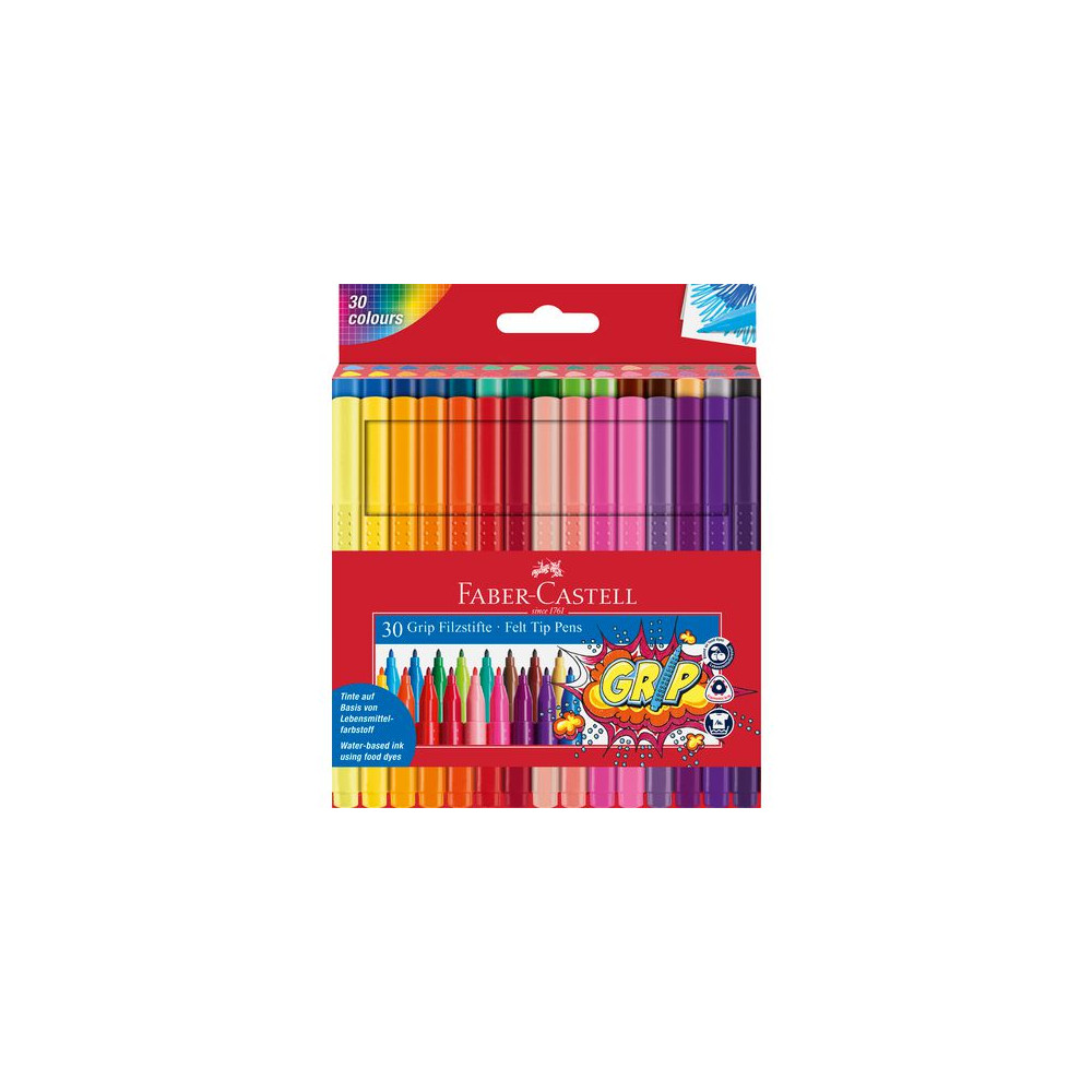 Produktbild för Fiberpenna FABER neon och pastell 30/fp