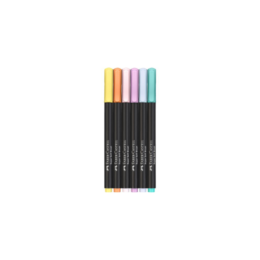Produktbild för Fiberpenna Black Edition pastel 6/fp
