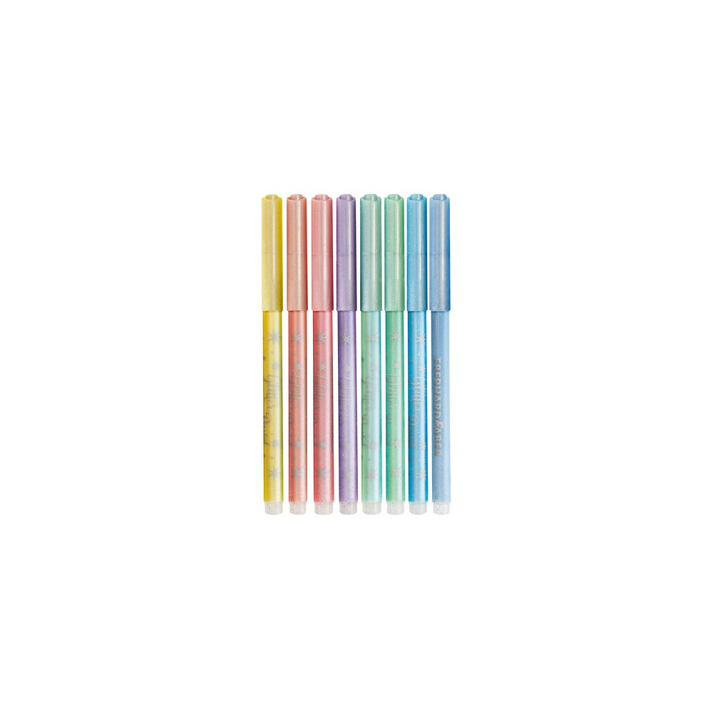 Produktbild för Fiberpenna FABER Glitter pastel 8/fp