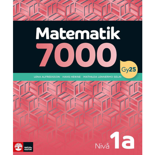 Lena Alfredsson Matematik 7000 nivå 1a Röd (häftad)