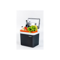 Produktbild för Ravanson CS-24S Super - bärbart kylskåp - grafit/vit/orange