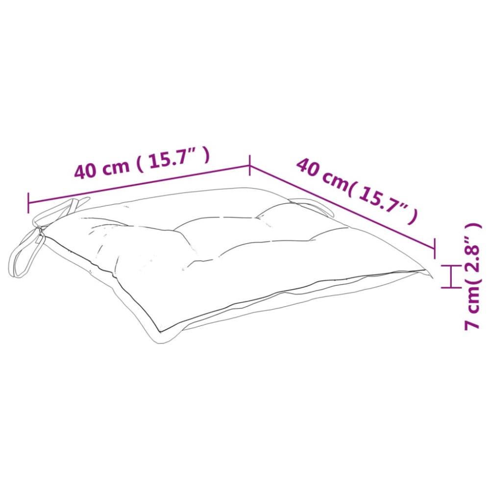 Produktbild för Stolsdynor 2 st antracit 40x40x7 cm oxfordtyg