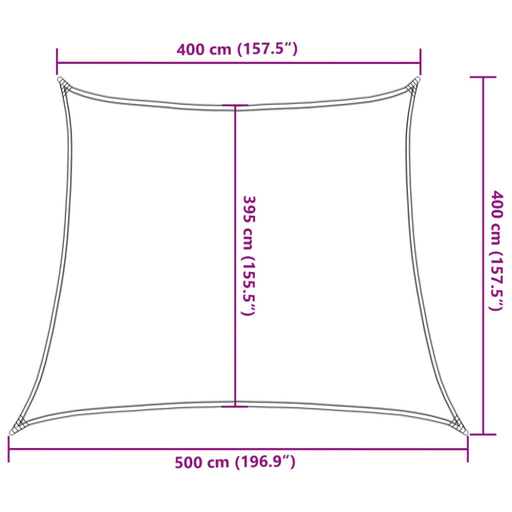 Produktbild för Solsegel 160 g/m² trapezoid ljusgrå 4/5x4 m HDPE