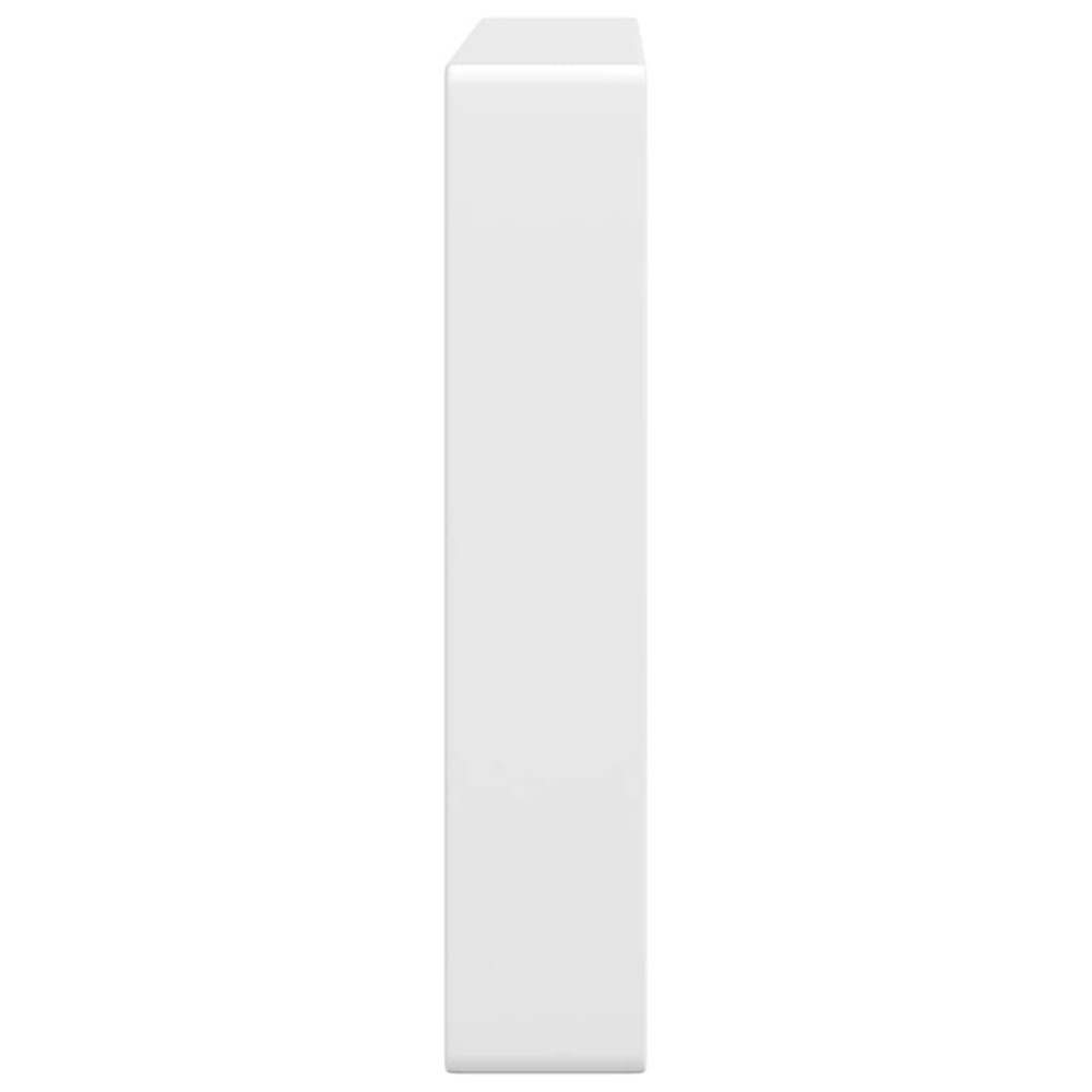 Produktbild för Hyllfästen för tvättställ 2 st vit rektangulärt stål