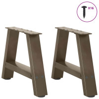 Produktbild för Soffbordsben A-formade 2 st 30x(30-31) cm stål