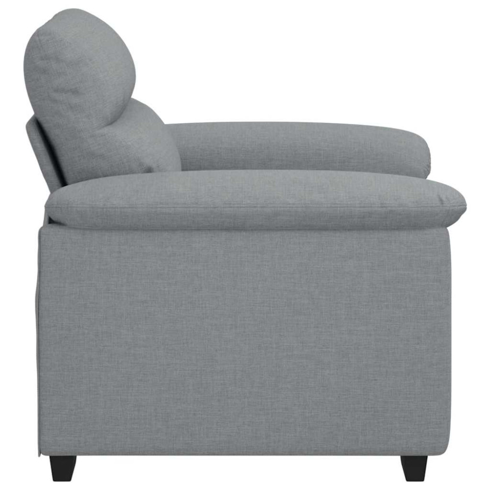 Produktbild för Soffstol ljusgrå 100x81x84 cm tyg