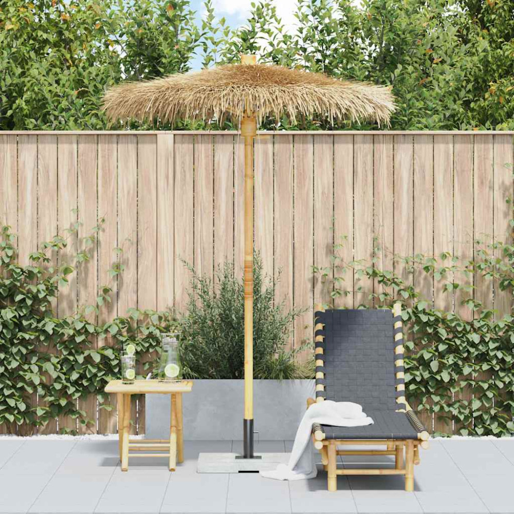Produktbild för Tiki paraply med bananblad 150 cm bambu