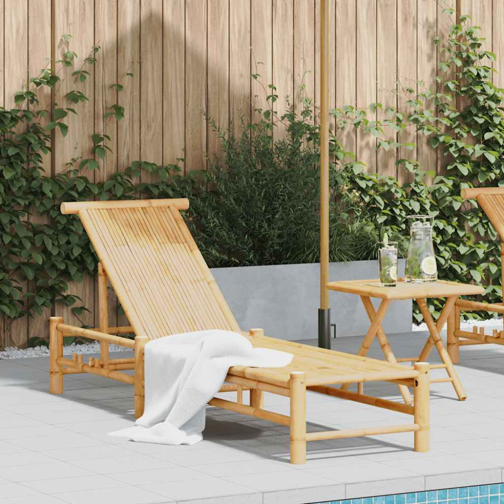 Produktbild för Solsäng 55x199x30 cm bambu
