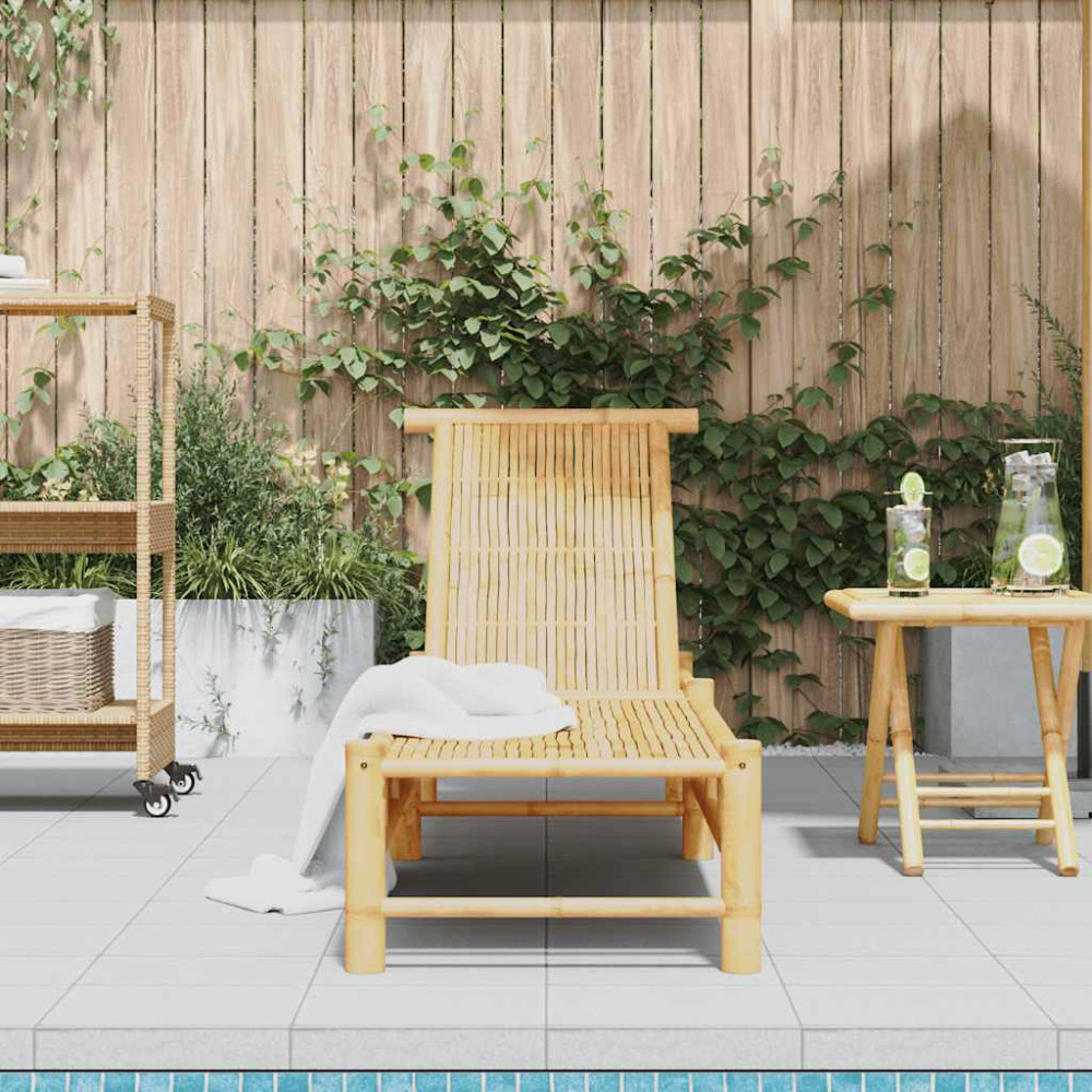 Produktbild för Solsäng 55x199x30 cm bambu