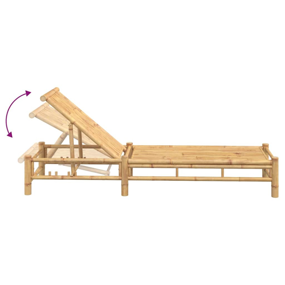 Produktbild för Solsäng 55x199x30 cm bambu