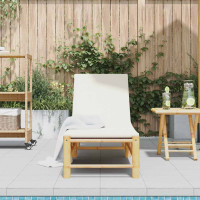 Produktbild för Solsäng med dynor 55x199x30 cm bambu