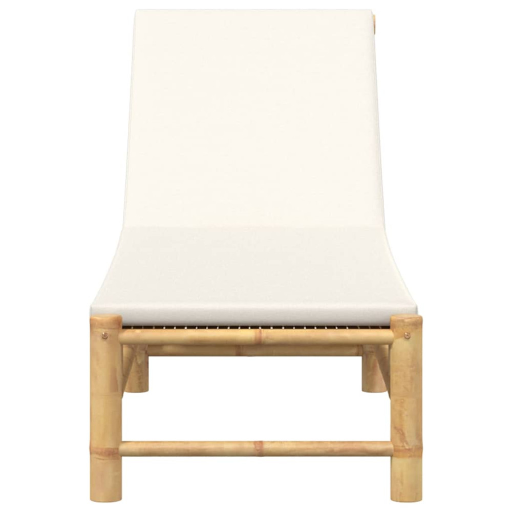 Produktbild för Solsäng med dynor 55x199x30 cm bambu