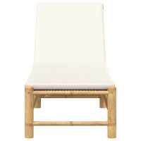Produktbild för Solsäng med dynor 55x199x30 cm bambu