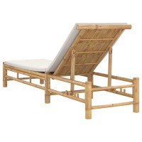 Produktbild för Solsäng med dynor 55x199x30 cm bambu
