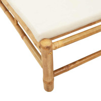 Produktbild för Solsäng med dynor 55x199x30 cm bambu
