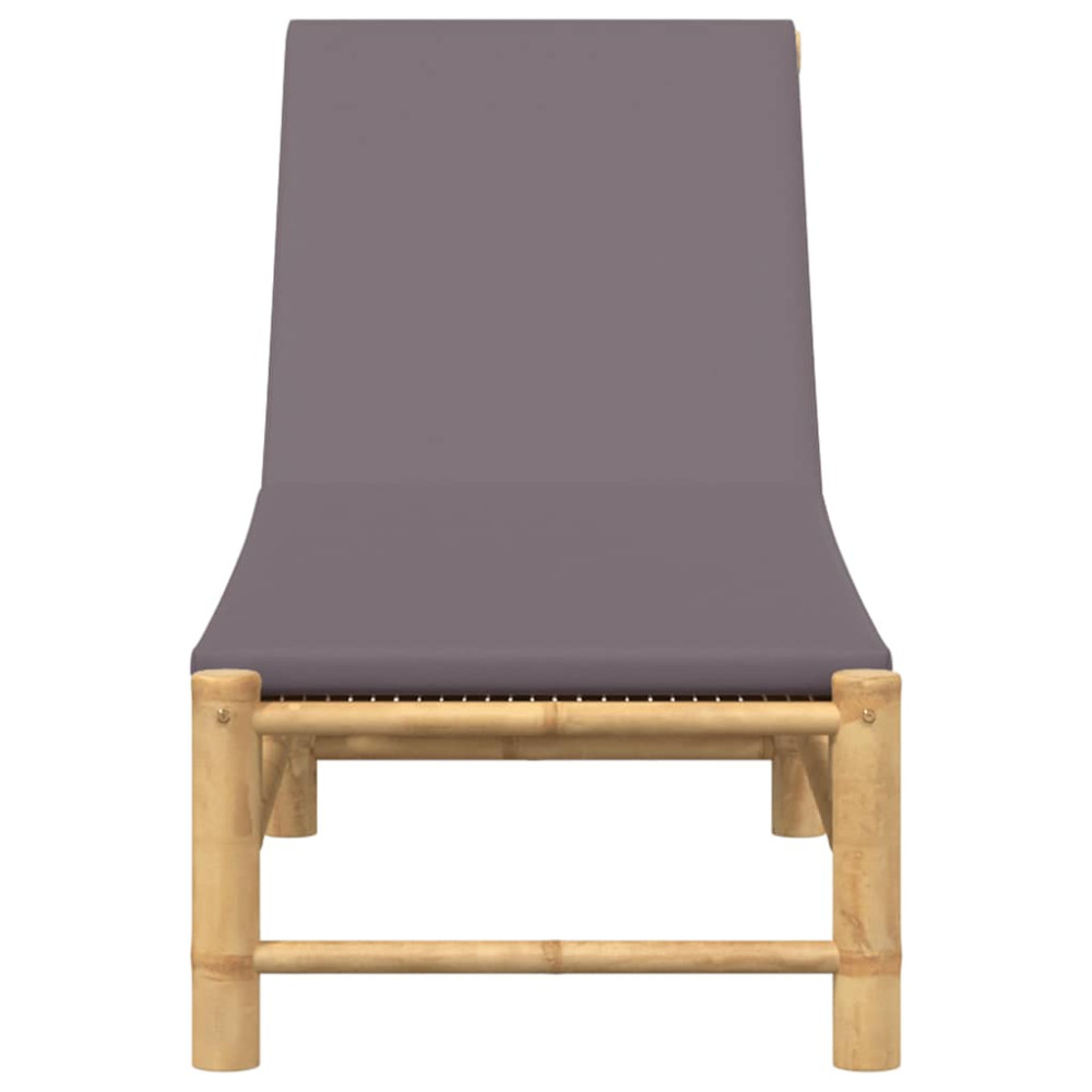 Produktbild för Solsäng med dynor 55x199x30 cm bambu