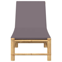 Produktbild för Solsäng med dynor 55x199x30 cm bambu