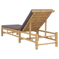 Produktbild för Solsäng med dynor 55x199x30 cm bambu