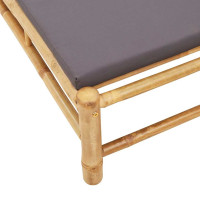 Produktbild för Solsäng med dynor 55x199x30 cm bambu