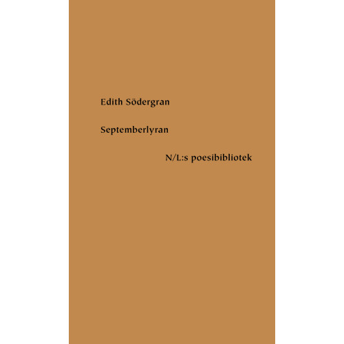 Edith Södergran Septemberlyran (inbunden)