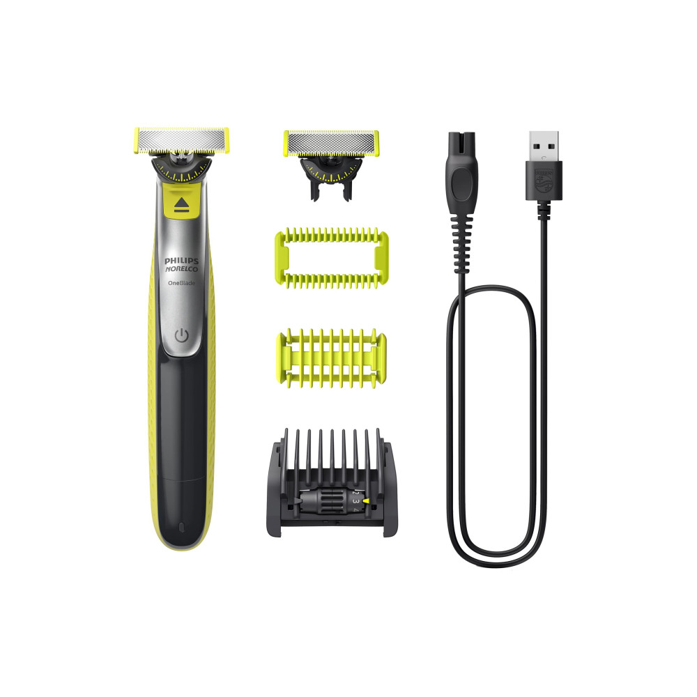 Produktbild för Philips OneBlade 360 QP2834 - trimmer - limegrön/kolgrå