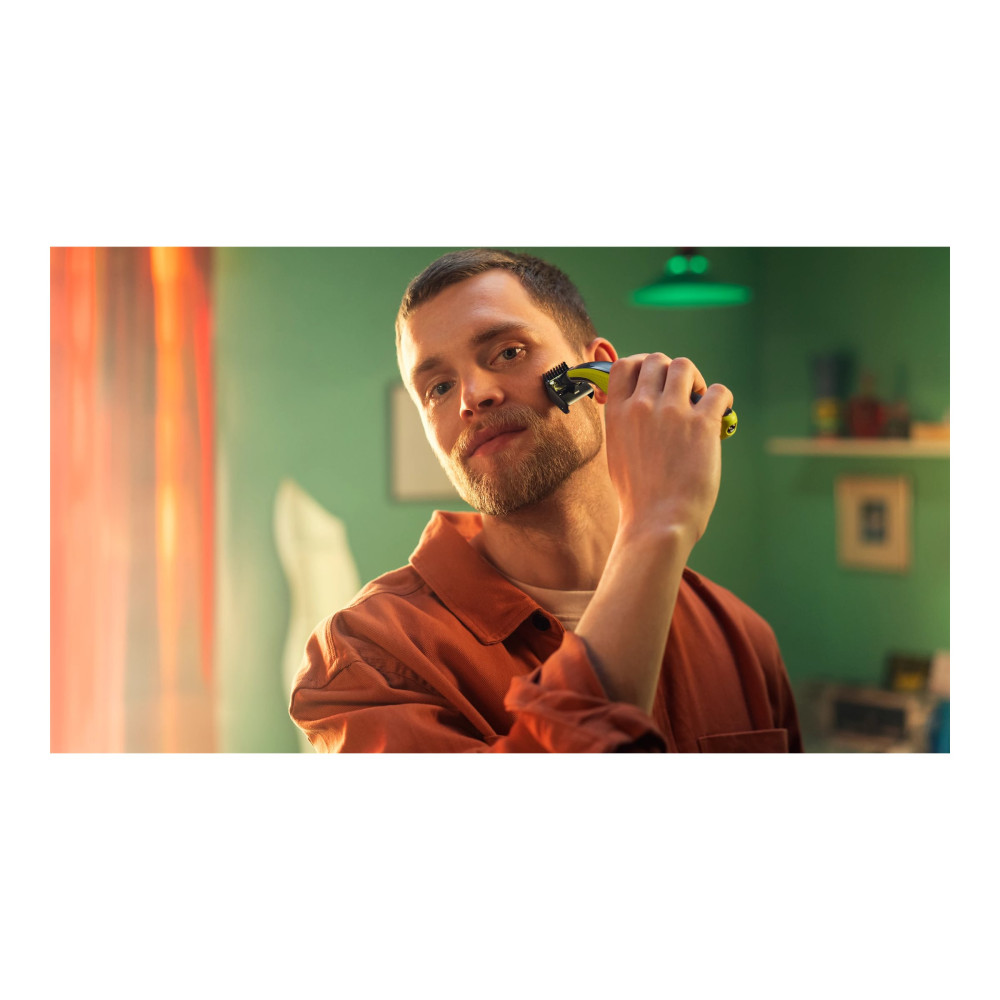 Produktbild för Philips OneBlade 360 QP2834 - trimmer - limegrön/kolgrå