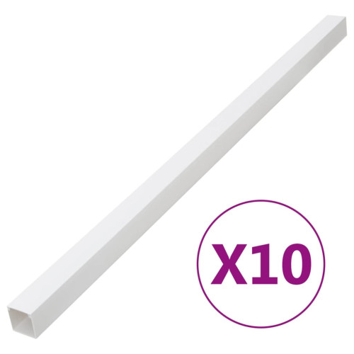 vidaXL Kabelkanal 40x40 mm 10 m PVC