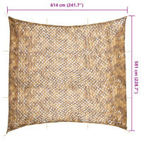 Produktbild för Camouflagenät med förvaringsväska 614x581 cm sand