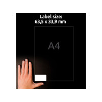 Produktbild för Etikett AVERY QD 63,5x33,9 600/fp
