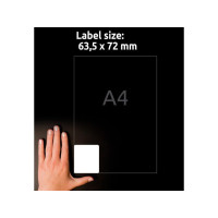 Produktbild för Etikett AVERY UG 63,5x72mm 1200/fp