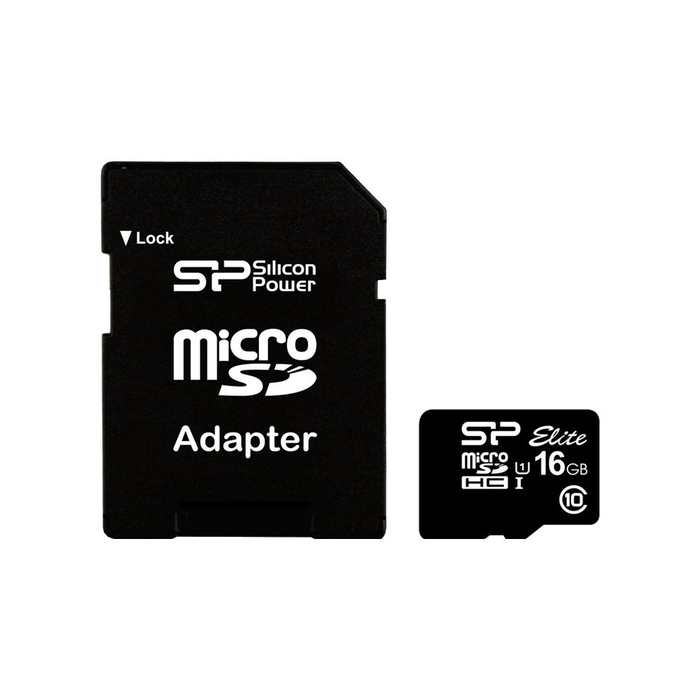 Produktbild för SILICON POWER Elite - flash-minneskort - 16 GB - microSDHC UHS-I