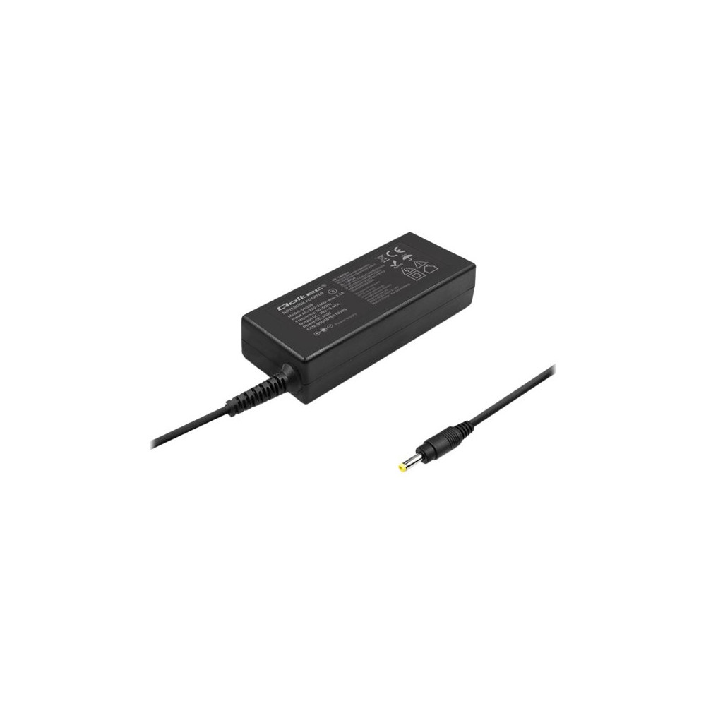 Produktbild för Qoltec Monolith - strömadapter - 19 V, 3,42 A, 4,0 * 1,7, strömkabel - 65 watt