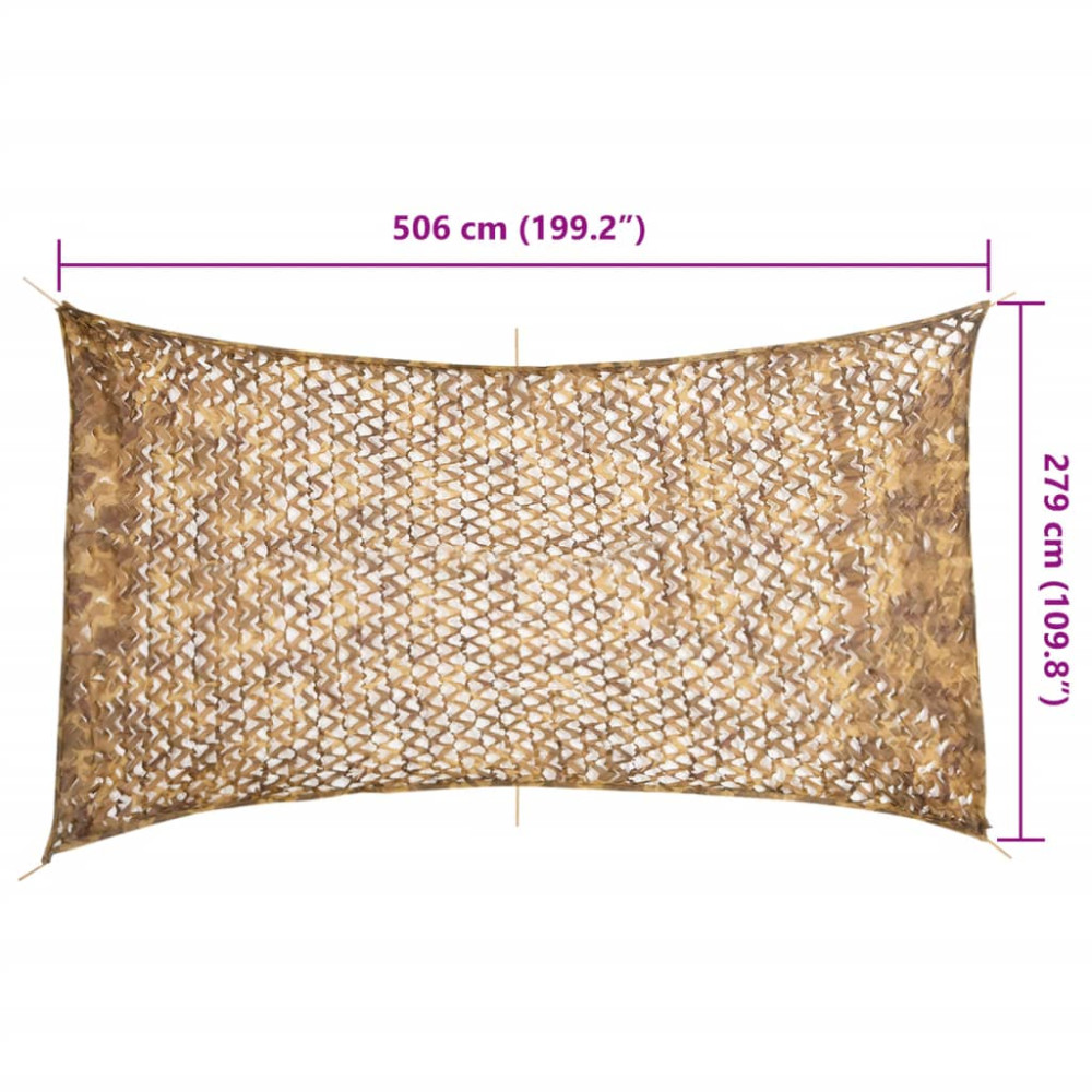 Produktbild för Camouflagenät med förvaringsväska 506x279 cm sand