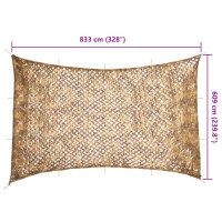 Produktbild för Camouflagenät med förvaringsväska 833x609 cm sand