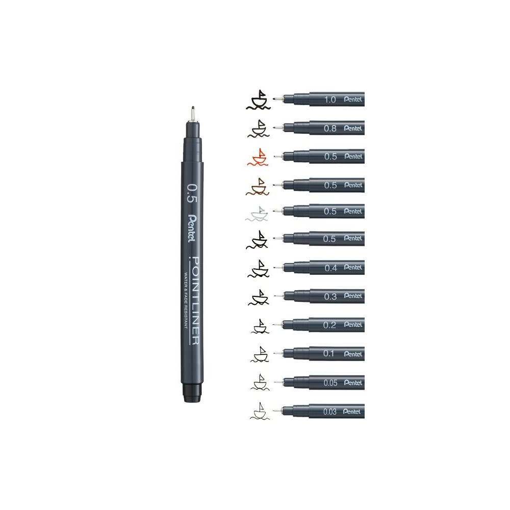 Produktbild för Fineliner PENTEL Pointliner 0,3mm svart