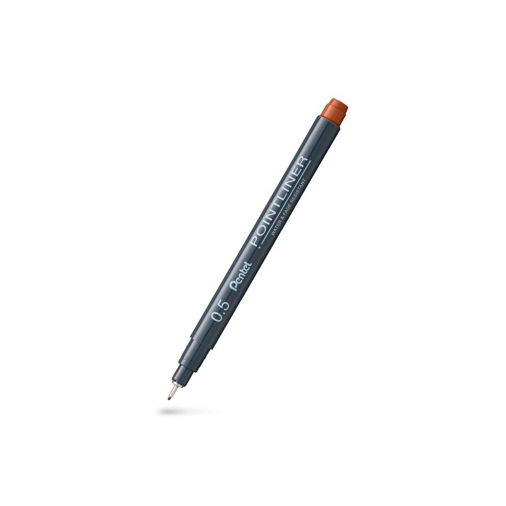 Produktbild för Fineliner PENTEL Pointliner 0,5mm sepia