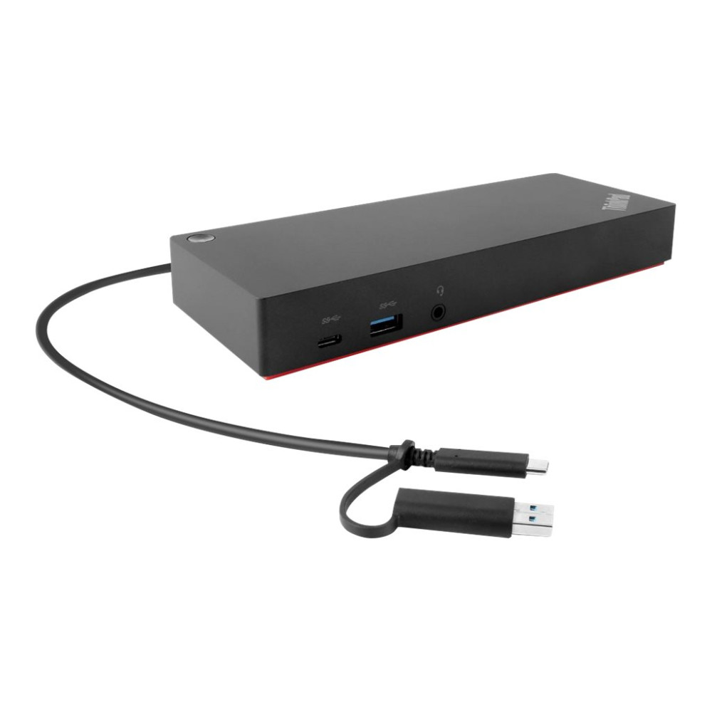 Produktbild för Lenovo ThinkPad Hybrid USB-C with USB-A Dock - dockningsstation - USB-C - 2 x HDMI, 2 x DP - 1GbE