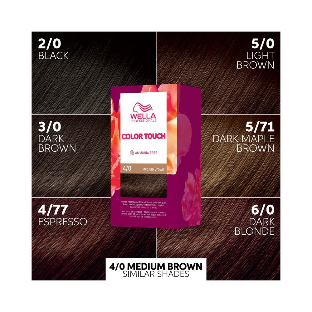 Produktbild för Wella Color Touch Pure Naturals 4/0 Medium Brown