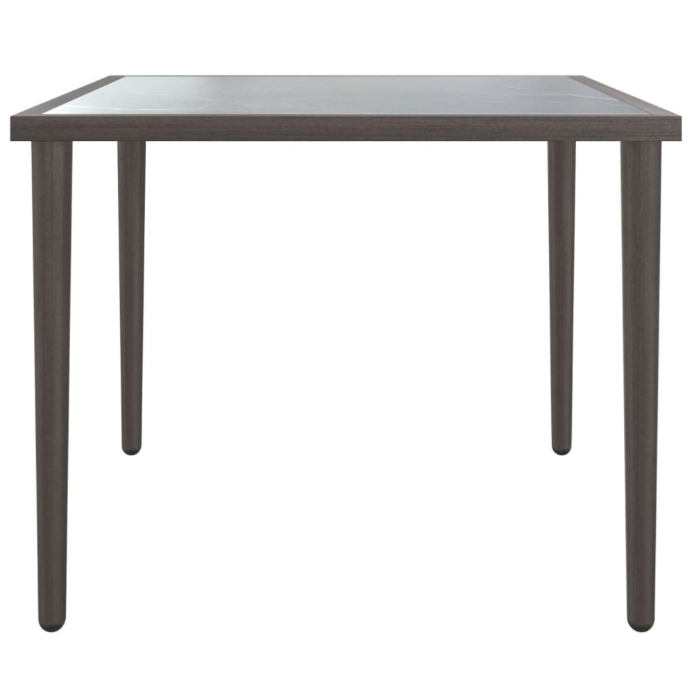 Produktbild för Trädgårdsbord grå 48x48x37 cm stål