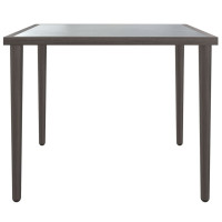Produktbild för Trädgårdsbord grå 48x48x37 cm stål