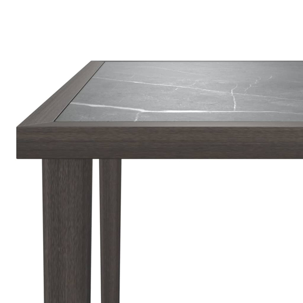 Produktbild för Trädgårdsbord grå 48x48x37 cm stål