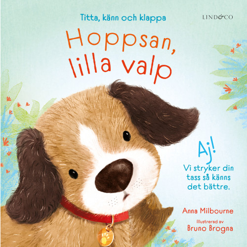 Lind & Co Hoppsan, lilla valp : titta, känn och klappa (bok, board book)