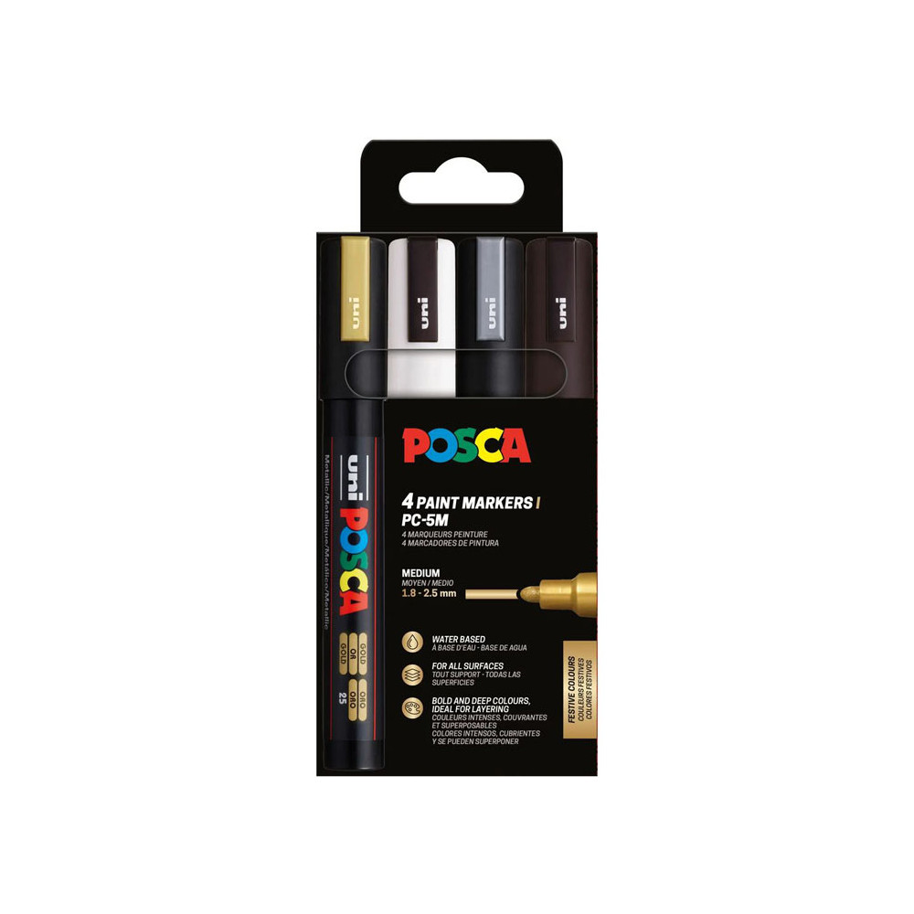 Produktbild för POSCA PC-5M 4 st. SVGS