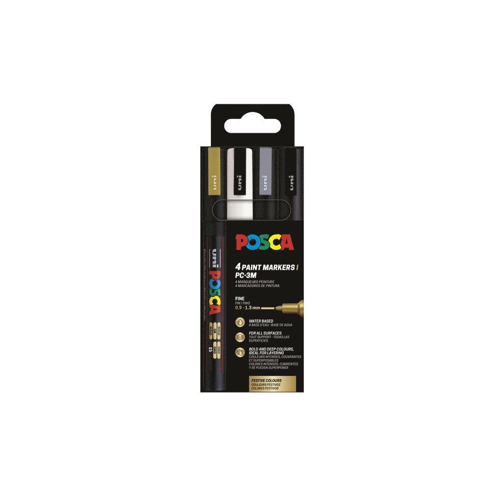 Produktbild för Posca Corner Etui PC-3M 4 G-S-S-V (401655)