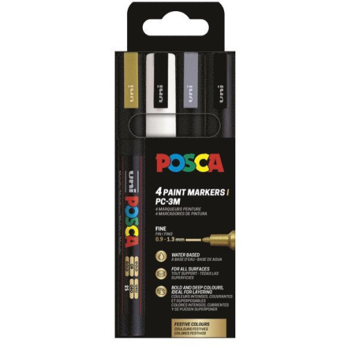 POSCA Posca Corner Etui PC-3M 4 G-S-S-V (401655)
